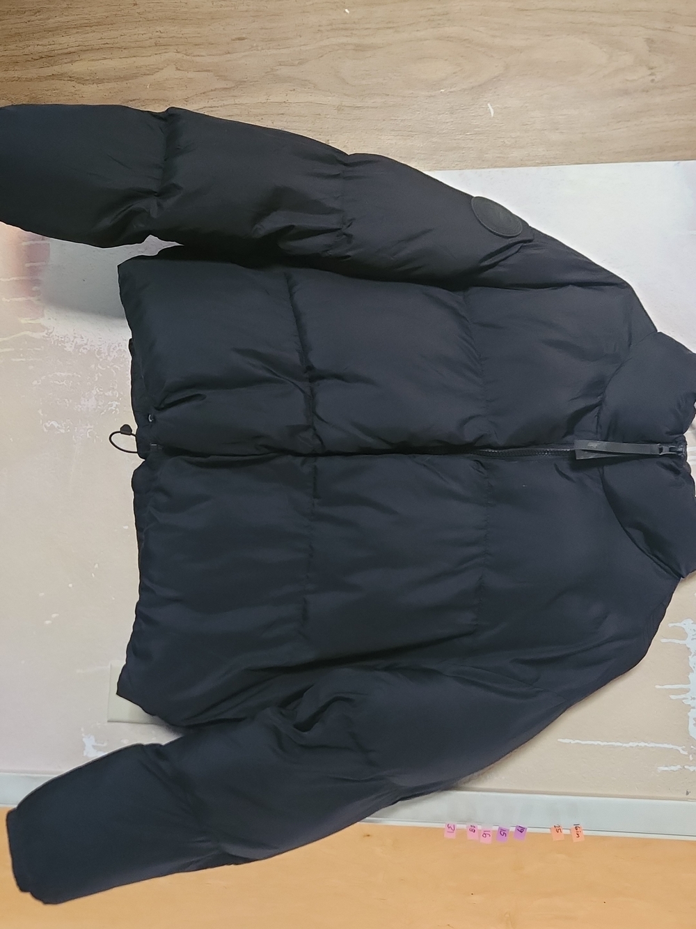 Black Cropped Puffer Jacket